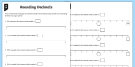 Round decimals with two decimal places to the nearest whole number and to one  decimal place - Master The Curriculum