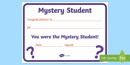 Mystery Student Explanation Sheet - Twinkl