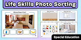 Life Skills Cut and Paste Sheets: Daily Routine and Sorting