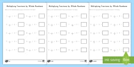 ks2 dividing fractions worksheet year 6 resource