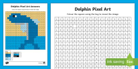 FREE! - Monkey Pixel Art Template (teacher made) - Twinkl