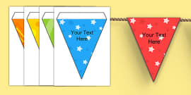 Blank Bunting Template - bunting, bunting template, blank