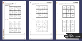 Year 6 Sudoku 6 x 6 Worksheet (teacher made) - Twinkl