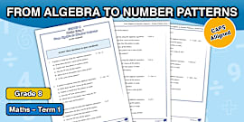 Grade 8 Maths Term 1 Test (PDF) | Twinkl ZA Resources