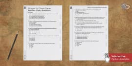 Causes of Climate Change Multiple Choice Questions - Twinkl