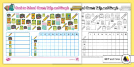 Back to School Themed Count and Graph Worksheet / Worksheet