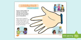 Helping Hand Worksheet | Anti-Bullying Resource - Twinkl