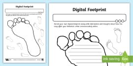 Footprint Writing Template - Twinkl - Educational resources