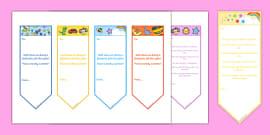 Printable Editable Bookmark Templates for Kids | Twinkl USA