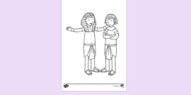 Joseph And Pharaoh Colouring Page Colouring Sheets