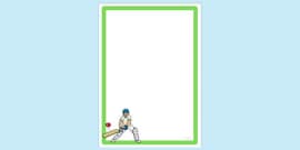 FREE! - Simple Blank Cricket Page Border | Page Borders | Twinkl