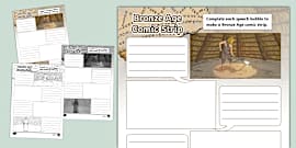 Stone Age People Finish the Comic Strip Worksheet