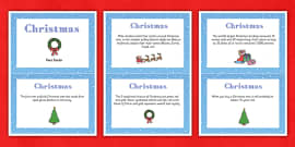 History of Christmas Fact Cards - Christmas Facts | Twinkl