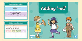 Adding '-ing' to the End of Words PowerPoint - KS1 Resources