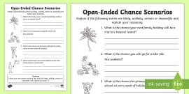 language of chance worksheet primary resources twinkl