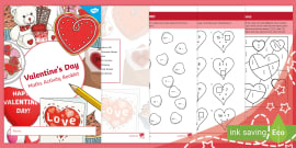 Valentines Day Themed Maths Activity Book (teacher made)