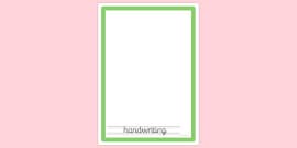 FREE! - Simple Blank Shaping Hand Page Border | Page Borders,Twinkl