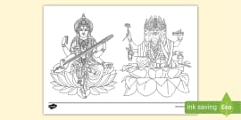 Hindu Gods Coloring Sheets (Teacher-Made) - Twinkl