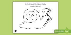 Snake (Spirals): Scissor Skills  Printable Cut and Pastes, Skills Sheets