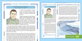 Ernest Shackleton Fact File Template (Hecho Por Educadores)