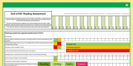 End Of Ks1 Expectations Assessment Sheet - Reading - Twinkl