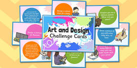 Art and Design Challenge Cards (teacher made) - Twinkl