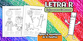 Guía de Trabajo: Lee y Colorea - Letra R