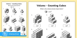 Finding The Volume By Counting Cubes Activity | Twinkl