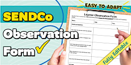 EYFS Adult-Focus/Short Observation Sheet (New EYFS 2021)
