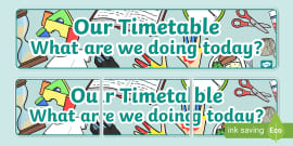 👉 Daily Timetable Display Banner - Visual Timetable Display Banner