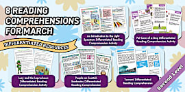 Spring CfE Second Level Reading Comprehensions Pack