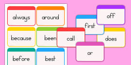 Dolch Sight Word List