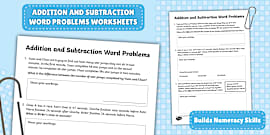 👉 Year 4 Addition and Subtraction Two-Step Maths Word Problems