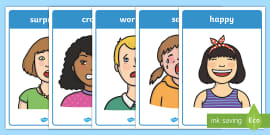 Emotions and Expressions Cards - KS1 (teacher made)