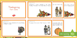 Thanksgiving Word Cards Teacher Made