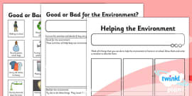 Recycling Sorting Worksheet - Enviroweek