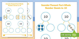 Shell Number Bonds 0-10 (Under the Sea) (teacher made)