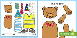 Download 2D Shape Bear Cutting Skills Worksheets, Shape Bear Worksheets