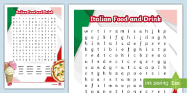 Italian Food Word Cards - Italian / italiano (teacher made)