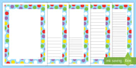 Multicolour Page Borders (teacher made) - Twinkl