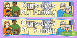 All About Me: My Family Display Banner (teacher made)