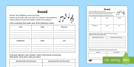 the science of sound worksheet worksheet