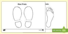 Footprint Writing Template - Twinkl - Educational resources