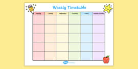 timetable chart design