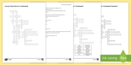 ks3 human reproduction homework worksheet activity sheet