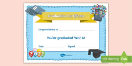 School Graduation Certificate - End of the School Year Graduation ...