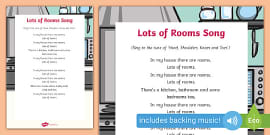 Lots of Rooms Song PowerPoint (Teacher-Made) - Twinkl