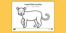 Leopard Fingerprint Counting Worksheet / Worksheet Pack