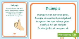 Tien Klein Paddatjies Rympie Plakkaat Teacher Made Tien Klein Paddatjies Rympie Plakkaat Teacher Made