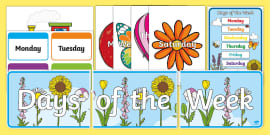 Days Of The Week On Flowers (teacher Made) - Twinkl